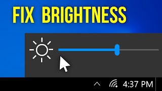 How to Fix Windows 10 Screen Brightness Control Not Working [upl. by Shields]