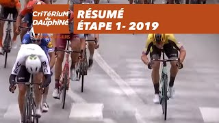 Résumé  Étape 1  Critérium du Dauphiné 2019 [upl. by Hbahsur]