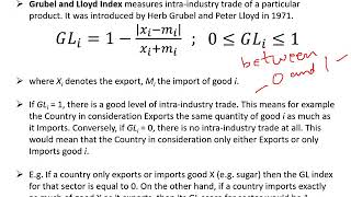 Intra Industry Trade  Grubel and Lloyd Index [upl. by Adrienne603]