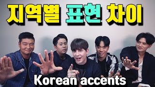 데이브 지역별 서울 전라도 경상도 부산 제주 표현 차이 Korean regional dialect differences [upl. by Winter]