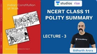 L3 Chapter 2 Part 1  Class 11 NCERT Polity Summary  UPSC CSEIAS 2020  Sidharth Arora [upl. by Mert]