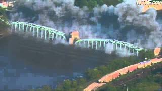 Raw Video Charleroi Monessen Bridge Imploded [upl. by Atinet813]