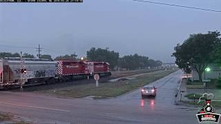 SUPER RARE Nebraska Central on Grand Island Railcam [upl. by Ttezil]