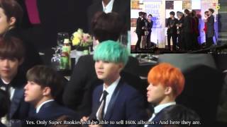 ENGSUB BTS reaction to SEVENTEENs win speech  SMA SUGA FOCUS [upl. by Doersten]