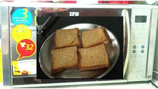 How to toast bread in IFB convection microwave oven  Toast bread in grill  Crunchy toast in oven [upl. by Jamie430]