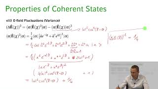 Quantum Optics  03 Lecture 19 Single Mode Field States Coherent States Part 2 [upl. by Ynnek]