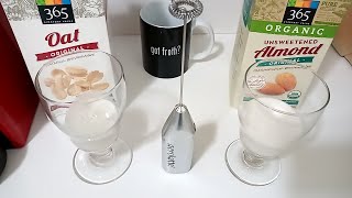 Oat Milk vs Almond Milk part 2 Frothing Test [upl. by Francesco]