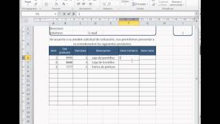 Formato Cotización o factura Excel 2010 [upl. by Nirrek]