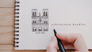 How To Draw Buildings  Architecture Doodles For Beginners [upl. by Piegari816]