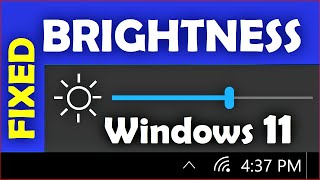 Windows 11 Brightness Problem  How to Fix  100 Working [upl. by Adnaral29]