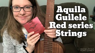 Guitarlele String comparison Aquila Guilele Red Series 153c review [upl. by Jervis]