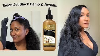 How I Add Shine To My Dull Hair  Bigen Jet Black Semi Permanent Hair Color Demo And Results [upl. by Anawak204]