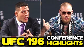 Conor McGregors BRUTAL Verbal Assault on Rafael Dos Anjos Highlights  UFC 196 [upl. by Aibun]