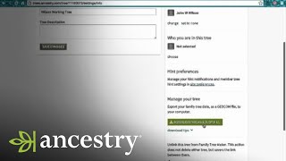 How to Download Your Tree from Ancestrycom  Ancestry [upl. by Blythe520]