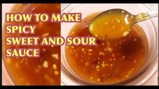 HOW TO MAKE HOMEMADE SPICY SWEET AND SOUR SAUCE SIMPLE AND EASY RECIPE BY HANNA COOKING [upl. by Ijuy611]