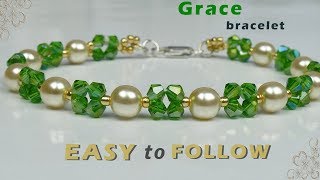 Super Easy Beaded Bracelet tutorial [upl. by Regnig]