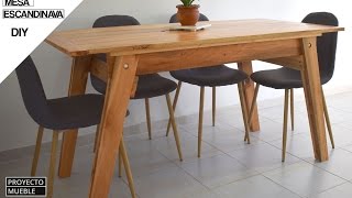 DIY Mesa de madera Escandinava  How to make Scandinavian Table [upl. by Daegal131]