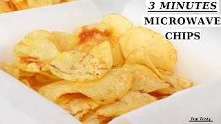 Crispy MICROWAVE Potato Chips  Just in 3 Minutes  Top Tasty Recipes [upl. by Eduard292]