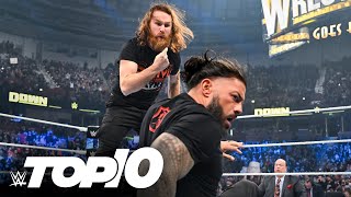 Superstars attacking Roman Reigns WWE Top 10 Feb 9 2023 [upl. by Garv]