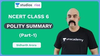 L1 NCERT Class 6 Polity Part1  NCERT Summaries  UPSC CSEIAS 2020  Sidharth Arora [upl. by Yremrej]