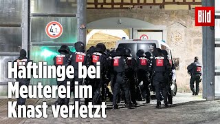 Gefängnismeuterei Polizei stürmt Knast in Thüringen  JVA Untermaßfeld [upl. by Atsugua]