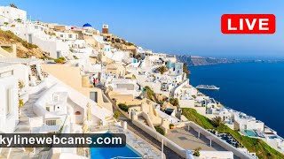 🔴 Recorded live footage webcam from Santorini  Greece [upl. by Philemon]